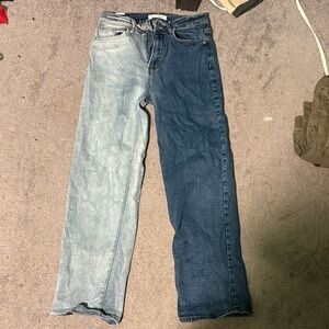 Almost Famous Two-Tone Blue Straight Leg Jeans